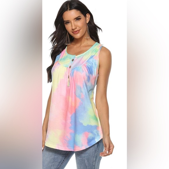 Tops - Sz XXL  Womens Tank Tops Summer Loose Casual Sleeveless Blouse Shirt NW